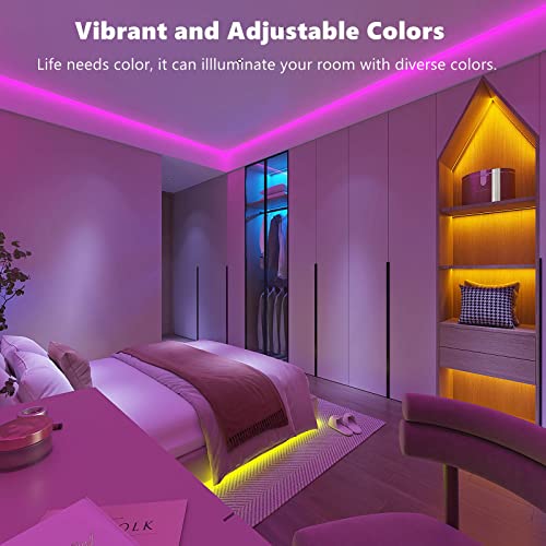 Zozoo HU-XI-27 100Ft Led Lights For Bedroom(2 Rolls Of 50Ft), Smart Rgb Led Strip Lights With 44-Key Remote & App Control Music Sync With Color Changing For Home Party Festival Decoration thumb #2