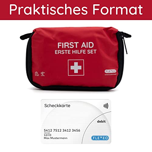 Mini Erste Hilfe Set - Outdoor - FLEXEO - Fahrrad - wandern - Reise - Klein - First Aid Kit - Unterwegs - Kinder - Klein - Image 3