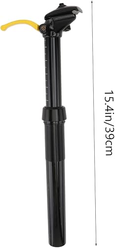 Miniatura 2 de Kisangel Tija de sillín de suspensión controlada a mano Tija de sillín ajustable Tija de sillín plegable para bicicleta Tubo de asiento negro MTB