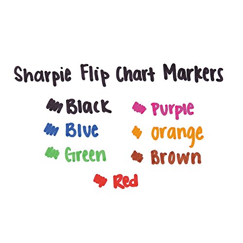 Image of Sharpie Flip Chart Markers, Bullet Tip, Assorted Colors, 8-Count