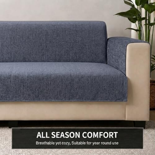 Image of STITCHNEST 'LuxeFit Series' 2 Seater Sofa Cover | Full Coverage with Armrest Pocket | Elegant Woven Fabric, Washable & Durable for Modern Living