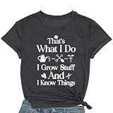 COMIZI Gardening Shirts for Women Garden Plant Lover Tshirt Cute Gardener Tee Tops Grey