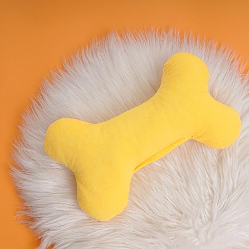 Haakong Almofada de osso de cachorro em forma de osso para cães 15 x 25 cm, brinquedo calmante macio