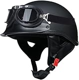 PROTECTION MULTICOUCHE DE SÉCURITÉ HOMOLOGUÉE DOT/ECE : Ce demi-casque de moto associe une coque en ABS ultra-résistante à une couche tampon en EPS haute densité, conçue pour absorber les chocs et répondre aux normes de sécurité rigoureuses DOT/ECE. Sa structure renforcée assure une protection légère et robuste pour les casques de moto pour hommes et femmes, idéale pour les cruisers, les scooters et les déplacements urbains.
