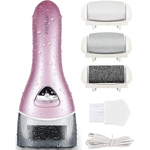 Electric Feet Callus Removers Rechargeable,Portable Electronic Foot File Pedicure Tools, Electric Callus Remover Kit,Professional Pedi Feet Care Perfect for Dead,Hard Cracked Dry Skin（Pink）