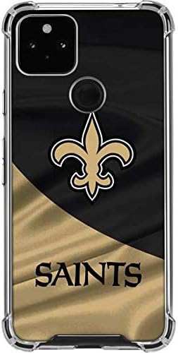 Skinit Clear Phone Case Compatible with Google Pixel 4a 5G - Officially Licensed NFL New Orleans Saints Design