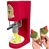 YANDDEA Eiscreme-Spaghetti-Presse, kommerzielle Eiscreme-Maschine, Nudel-Eiscreme-Maschine, unkompliziert, für Eisdielen und Dessertläden Red