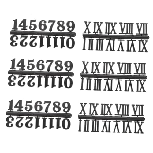 HONITANO 6pièces Chiffres Horloge Soi-même Chiffres Arabes Et Romains De Réparation pour Horloges Murales Et Numériques