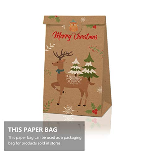 Amosfun 24 peças/1 conjunto de sacos de doces de Natal sacos de presente, lembrancinhas de festa, Na