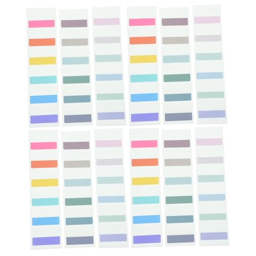 DIKACA 180個 莫?迪カラー付箋タブ 大判カラフルインデックスシール ノートブック用読み取りマーク付箋 軽量携帯便利 書き込み可能 キッズ