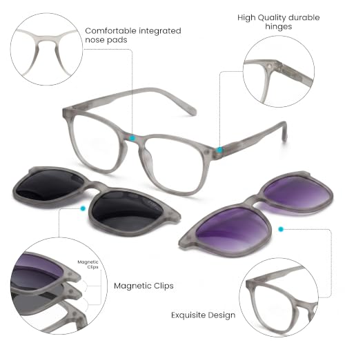 Image of 3-in-1 Magnetic Clip On Sunglasses for Men & Women