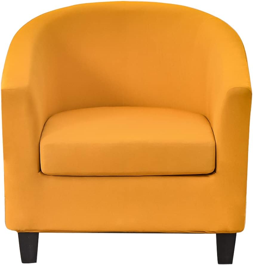 Armchair Cover Tub Chair Covers 2-Piece Chair Cover Stretch Club Chair Covers for Bar Counter Tullsta Chair Cover Club Chair Cover 1-Seater Earthy Yellow