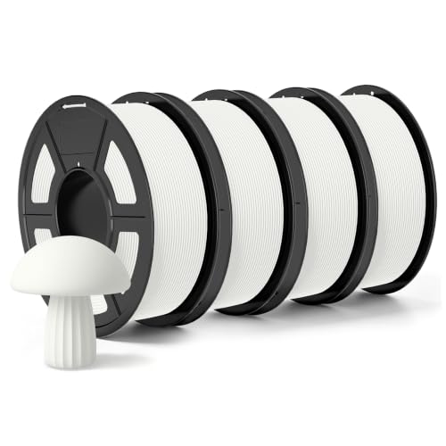 Image of TECBEARS Matte PLA Filament Rapid 50-600mm /s Printing, 4kg Bundle, White