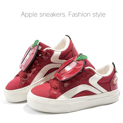 Tuopin Women's Fashion Trainers Christmas Shoes Red Shoes for Women Casual Sneakers for Women Womens Sneakers Comfy Shoes for Women Slip on Women Shoes Unique Design2