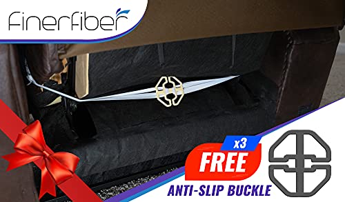 Finerfiber Velvet Stretch 8 Piece Recliner Sofa Cover | Recliner Couch Covers For 3 Cushion Couch | Covers For Recliner Couch | Funiture Protector (Sofa, Red) #TOP6