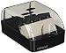 Push-Button Business Card File, Plastic, Black/Smoke, 4x5 3/4x2 3/4