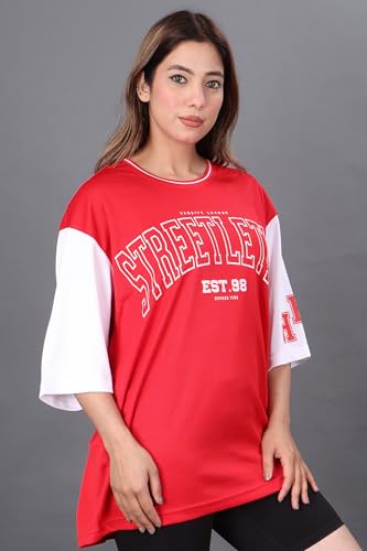 Image of Amazon Brand - INKAST Unisex Oversized T-Shirt | Sportwear | Contrast Sleeves | Drop Shoulder Baggy Fit | Graphic Print | Activewear for Gym,Training & Street Style