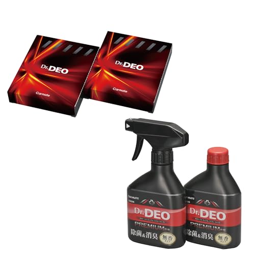 【セット買い】カーメイト 車用 除菌消臭剤 ドクターデオ Dr.DEO プレミアム シート下タイプ大型 無香 安定化二酸化塩素 2個セット 350g×2 D230W + カーメイト 車用 除菌消臭剤 ドクターデオ Dr.DEO プレミアム スプレータイプ