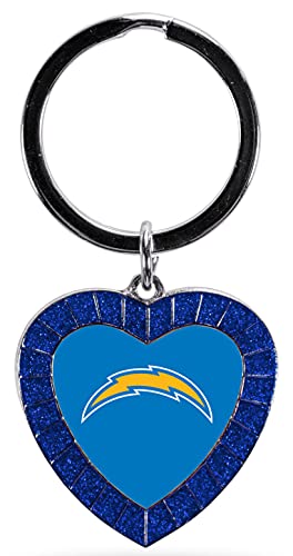 Image of Rico Industries NFL Football Rhinestone Heart Keychain - Great Accessory