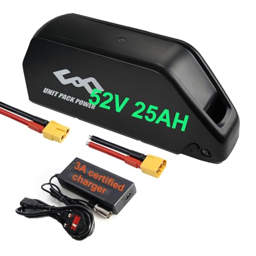 Ebike battery 52V 25AH 5000mah cell Long Range Lithium electric bike battery for Max 1500W 1000W 750W 500W Motor, ba-fang, AW, Most Ebike conversion kit