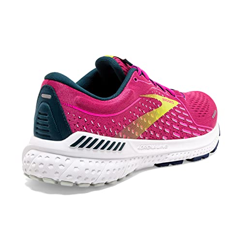 Brooks Women's Adrenaline GTS 21 Supportive Running Shoe - Raspberry/Pink/Sulphur - 8 Medium