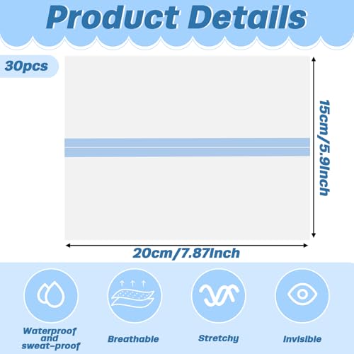 Image of Bonuci 30 Pieces Tummy Lift Tuck Tapes, Invisible Waterproof Cellulite Bikini Swimsuit Thigh Boob Skin Lift Tapes for Women