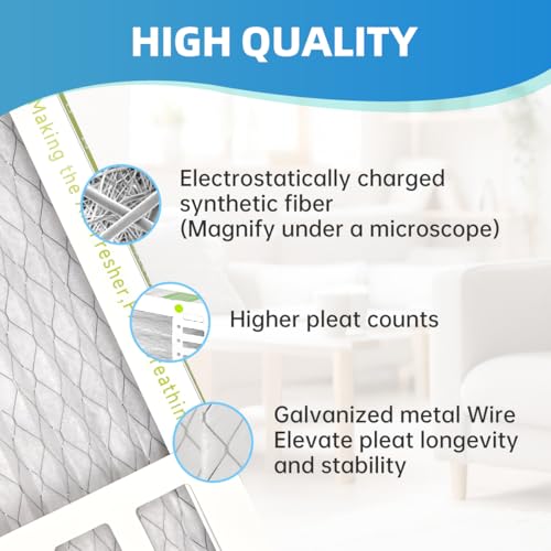 Image of 14x17.5x2, 14x17x2,10x17x2, 13x17x2, 11x17x2 Air Filter AC Furnace MERV 13 Comparable with MPR 1900 FPR 10 HVAC Air Condition cabin Vent Fan Electrostatic Pleated Media 4 Packs