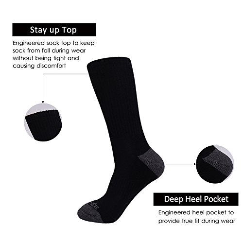 JOYNÉE Mens 4 Pack Winter Warm Thermal Cushion Merino Wool Crew Socks4