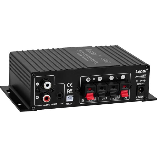 Lepai LP-2020BT Bluetooth Hi-Fi Audio Mini Class D Stereo Amplifier FM Media with Power Supply