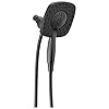 Delta faucet 4 spray in2ition dual shower head with handheld spray matte black shower head with hose showerheads handheld showers handheld shower heads matte black 58498 bl  urban country home decor