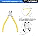 OTLOOMTBT 6-In and 5-In 2 PCS Ultra Sharp Compact Wire Cutters with Long Flat Nose Pliers Ideal for Cutting Crafts, Flowers, Plastics, Appliances and Any Clean Cutting Needs Powerful Wire Cutter