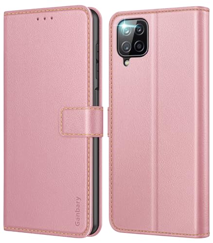 Ganbary Coque pour Samsung Galaxy A12/M12, [Housse en Cuir PU Premium] [Etui à Rabat] [Pochette de Portefeuille], Étui de Protection pour Samsung Galaxy...