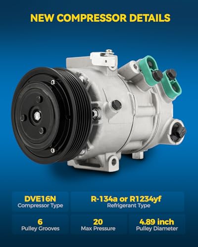 Image of PHILTOP A77068 Air Conditioner AC Compressor with Clutch for Hyundai Tucson 2016-2017 2.0L