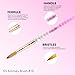 Kiara Sky Pink Crystal Acrylic Nail Brush - Professional Nail Cleaner Tool - Nail Kolinsky Brush for Women - 100% Kolinksy Hand Crafted Nail Tools - Long Lasting Nail Cleaning Brush, #10