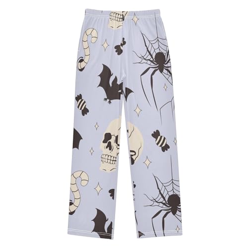 Skulls Spiders Boys Pants Boys Athletic Pants Long Pant for Boywith Pockets Wide-Leg Size 6-14Y