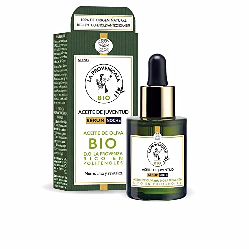 La Provençale Bio Aceite Sérum de Noche Anti-edad con Aceite de Oliva Bio rico en Polifenoles Antioxidantes, 30ml