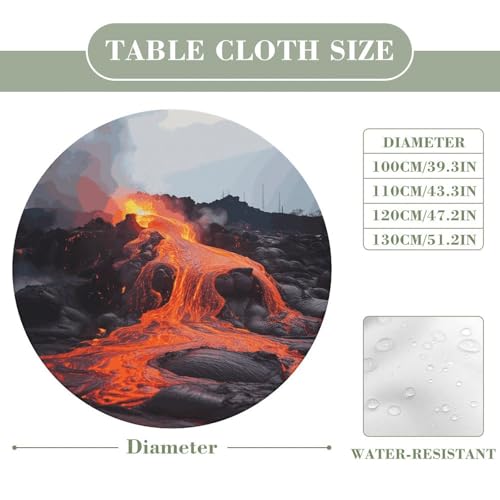 Nappe ronde élastique rouge imperméable table salle à manger de jardin
