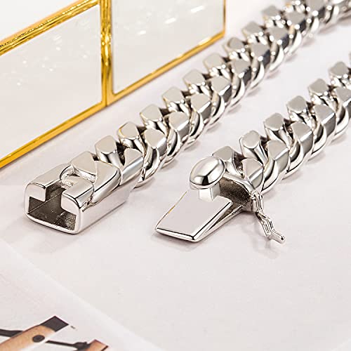 Pulsera de plata esterlina 925 estilo Miami Cuban Link 12MM 8.5 in miniatura 5