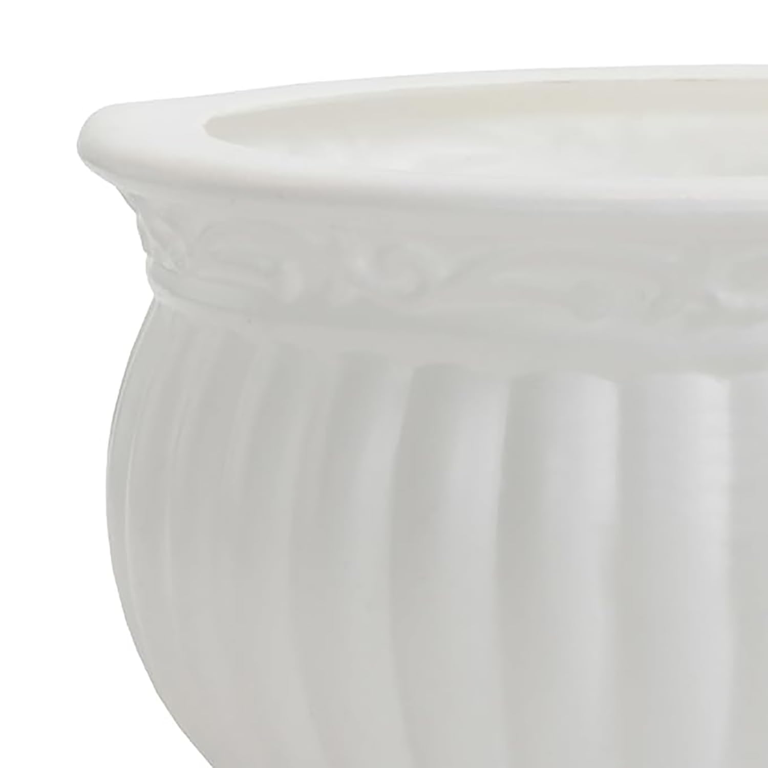 Heart Home Kanha Matki Flower Pot - White -4