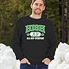 Tee Hunt High AF All Day Everyday Sweatshirt Cannabis Leaf Stoner Funny Pot Hippie Vibe