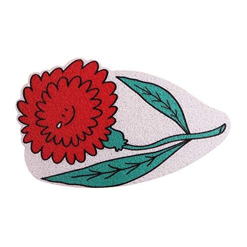 Robuster Fußabtreter Außen Innen, rutschfest Schmutzfangmatte für Haustür Waschbar, Pflegeleichte (Color : Red, Size : 45cmX75cm)