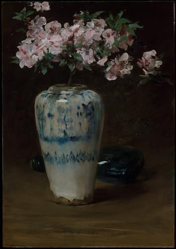 Tableaux Graffiti Vase Chinois Azalée par William Merritt - Impression Moderne Art Mural 60x90cm