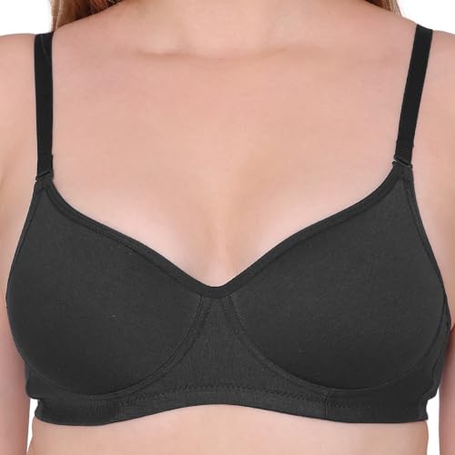 Image of Tweens - Medium Padded Cotton Rich Bra - Full Coverage, Seamless, Multiway Straps, Wirefree Everyday T-Shirt Bra (Pack of 2)