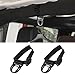 Produktbild deemars 2PCS Überrollbügel Kleiderbügel Kleiderhaken, Automotive Haltegriffe, Auto-Innenraum-Zubehör Haltbarer Kleiderbügel-Gürtel Geeignet für Jeep Wrangler CJ YJ TJ LJ JK JKU JL JLU JT (Schwarz)