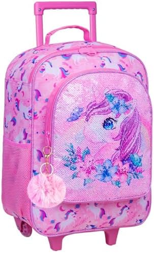 KLFVB Kids Luggage for Boys Girls, Cute Rolling Wheels Suitcase f...