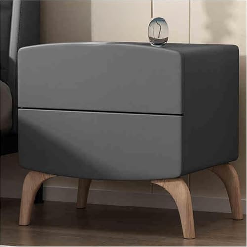 Half Moon Arch Nightstand Gray 2 Drawer Bedside Table Modern
