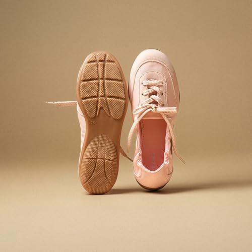 Image of Theater Kai Casual Sneakers in Suede for Women | Stylish Flat Lace-Up Shoes | Lightweight Comfortable Footwear with Cushioned Insole