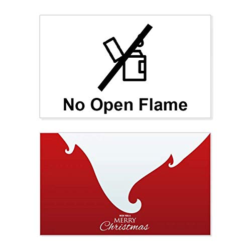 Carte de Noël avec inscription No Open Flame au design épuré