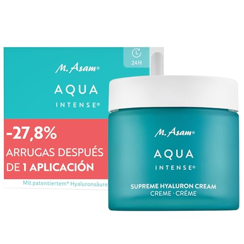 M. Asam Aqua Intense Supreme Hyaluron Cream (100 ml) – Crema hidratante sin perfume, complejo hidratante de 120 horas, crema facial antiarrugas, crema de día con hialurón, crema facial
