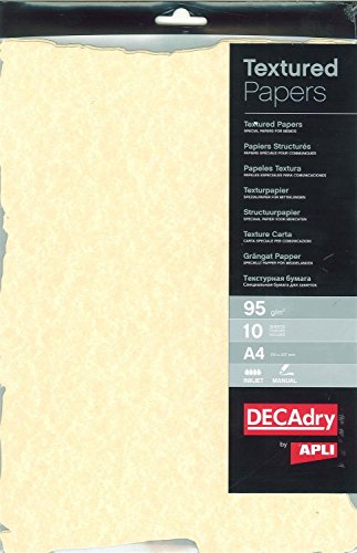 APLI SCL2058D   Papel pergamino champán precortado A4 95 g 10 hojas